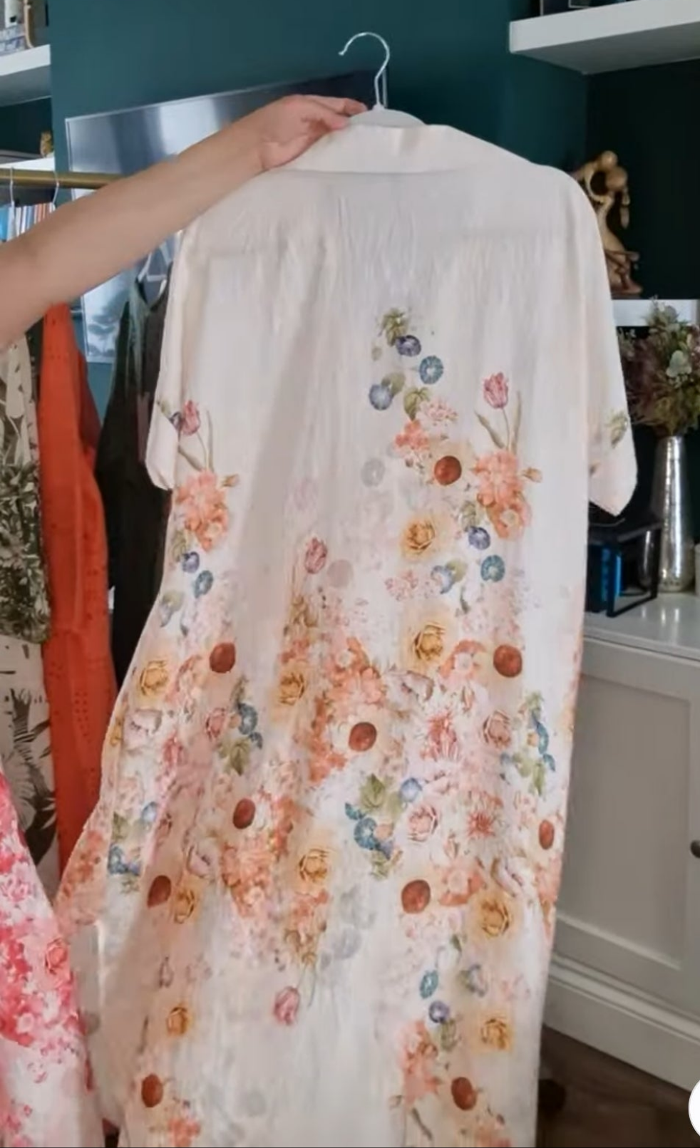Peach Florentina Midi Dress