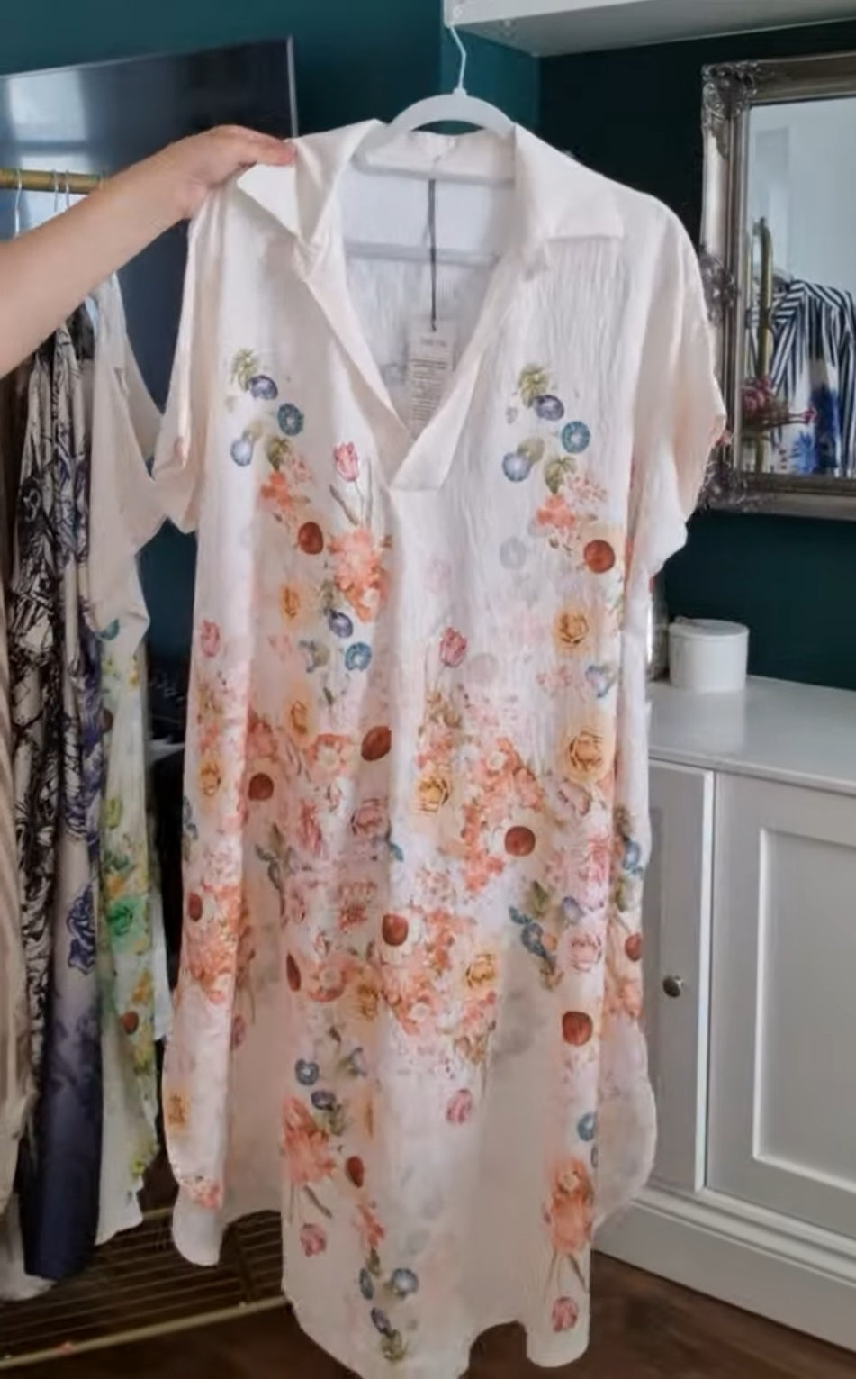 Peach Florentina Midi Dress