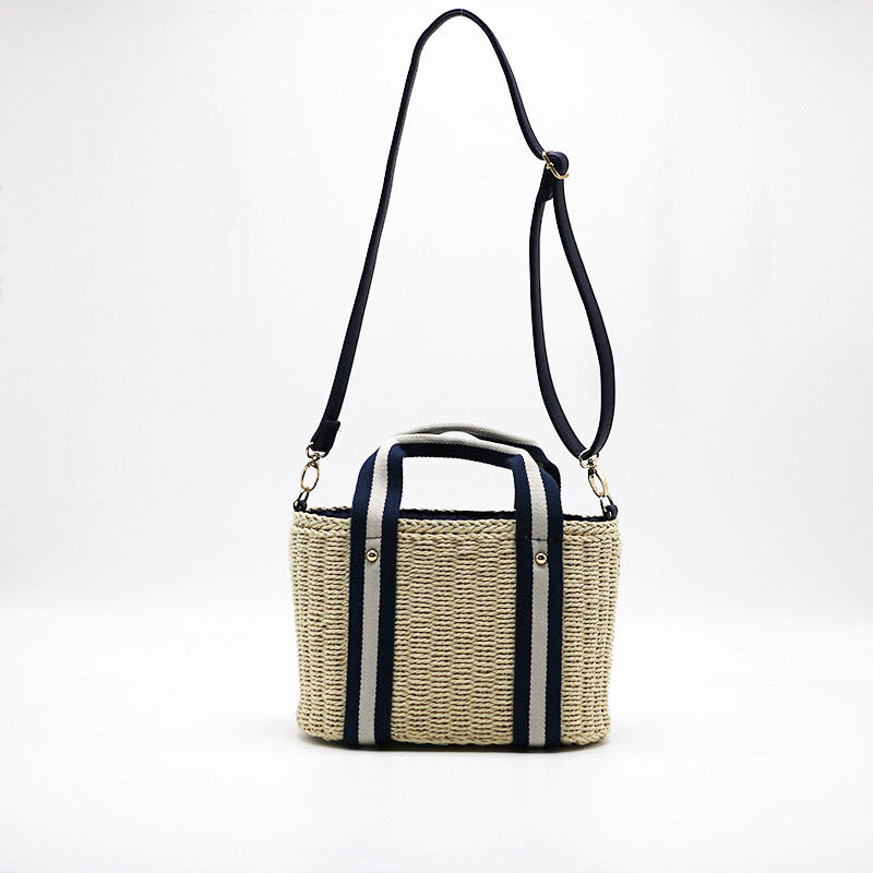 One shoulder portable cross-body woven bag