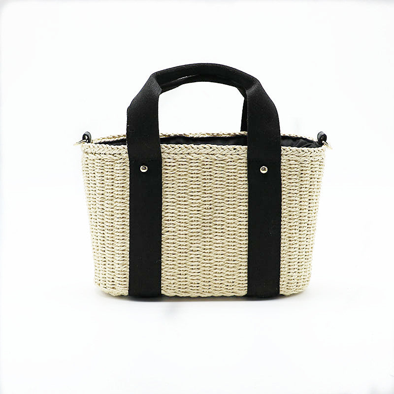 One shoulder portable cross-body woven bag